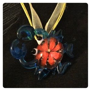 Glass Crab Pendant